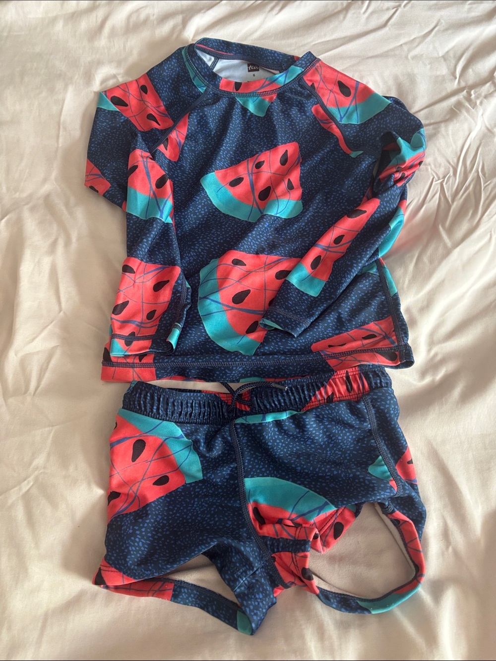 Kids Navy Watermelon Rash Guard Set - (Tea)